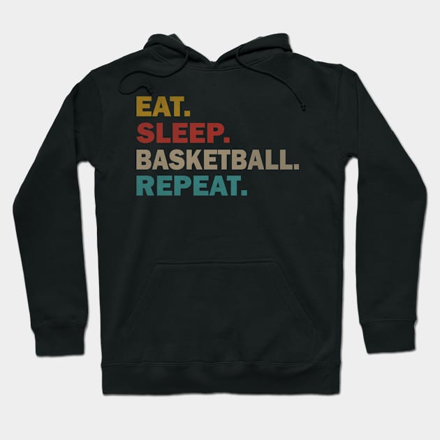 eat sleep basketball repeat Hoodie by rohint2